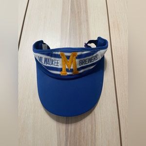 Vintage Twins Milwaukee Brewers Baseball‎ Striped Visor Hat
